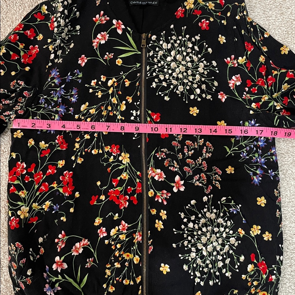 Cynthia Rowley Women's Floral Bomber Jacket - Picture 5 of 5